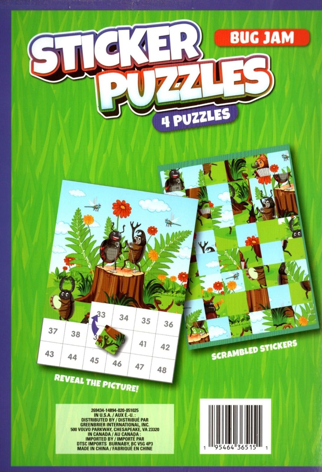 Activity Books for Kids: Sticker Puzzles 2025 - Bug Jam
