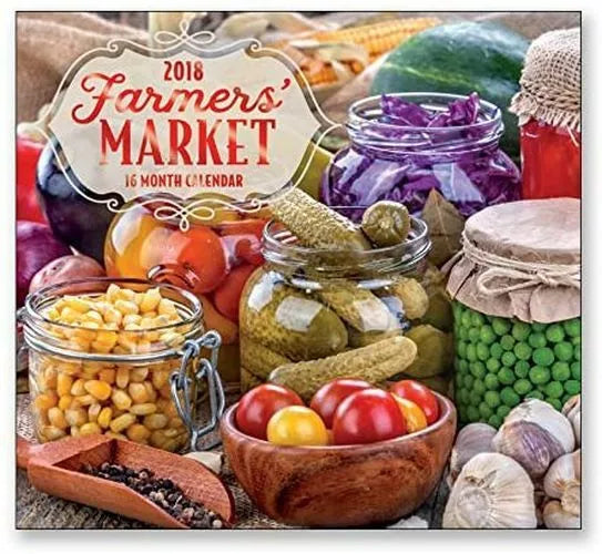 16 Month Wall Calendar 2018 - Farmers' Market