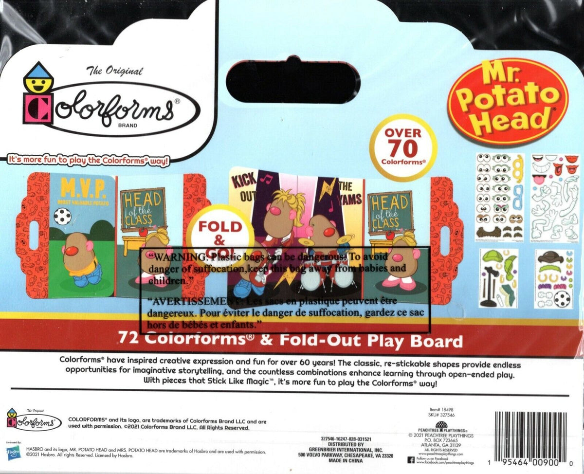 Colorforms Jumbo On-the-Go Adventure Set 10x12 in. (Mr. Pototo Head)