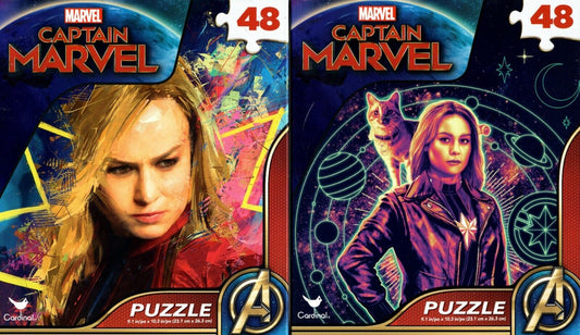 Marvel Captain Marvel - 48 Pieces Jigsaw Puzzle - v1 (Set of 2)