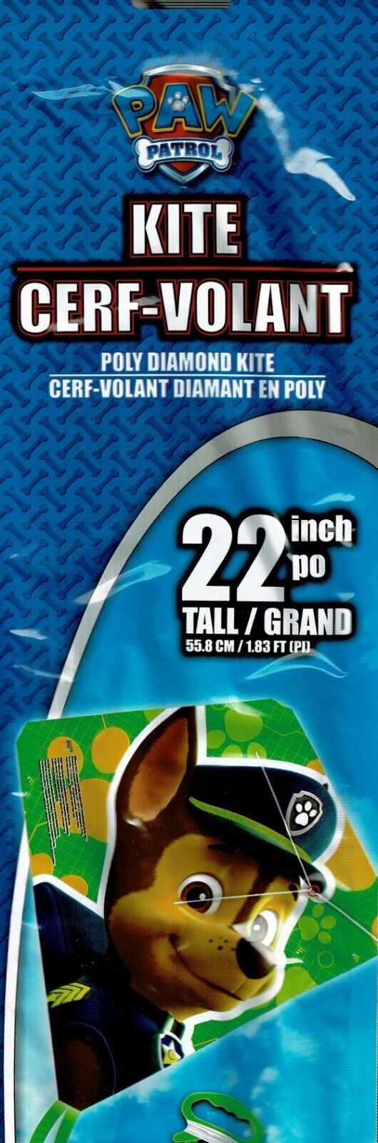 22 Inch Children's Character Kite Sky Diamond Poly Kite Paw Patrol