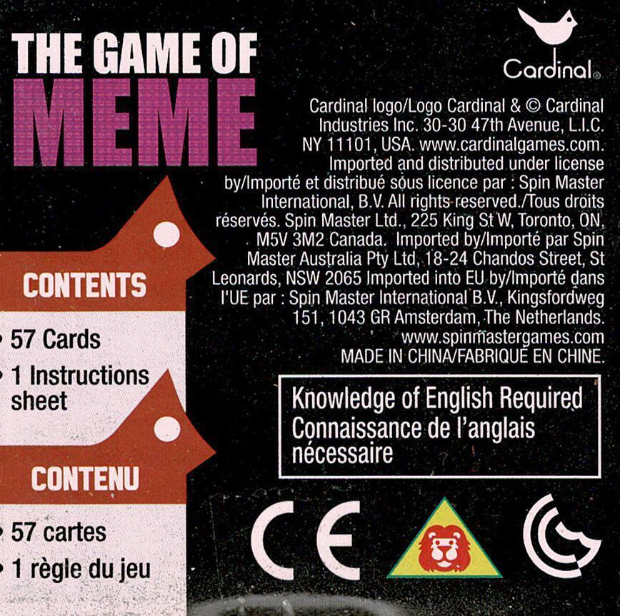 The Game Of Meme Mini Box Party Game