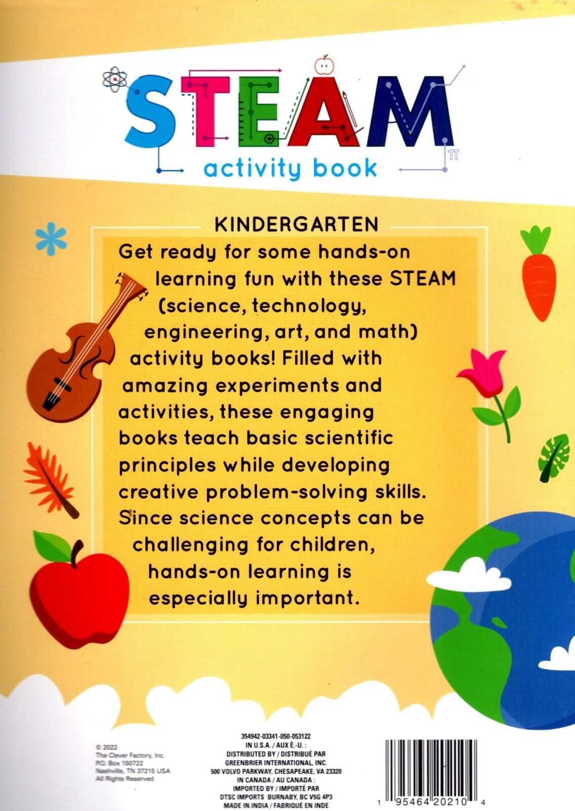 Kindergarten - Steam Educational Workbooks - Book