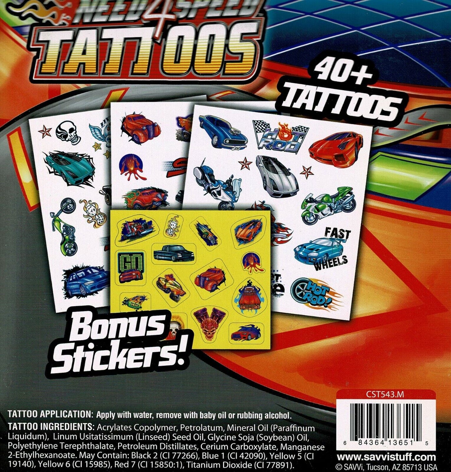 Savvi - Need 4 Speed - Classic Tattoos - 42 Tattoos and 15 Stickers