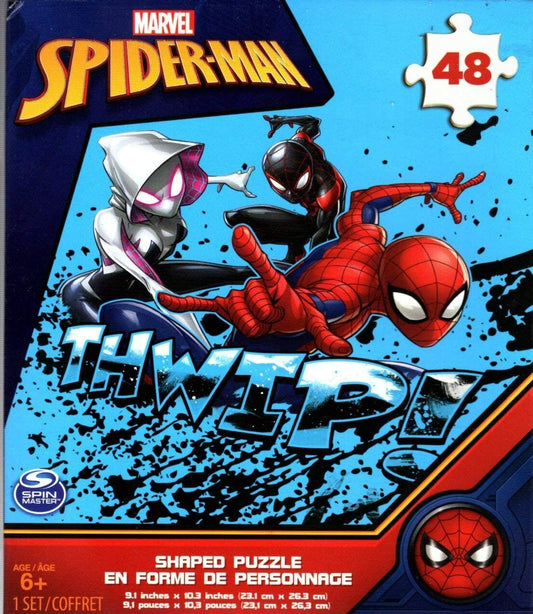 Marvel Spider-Man - 48 Pieces Shaped Jigsaw Puzzle - v1