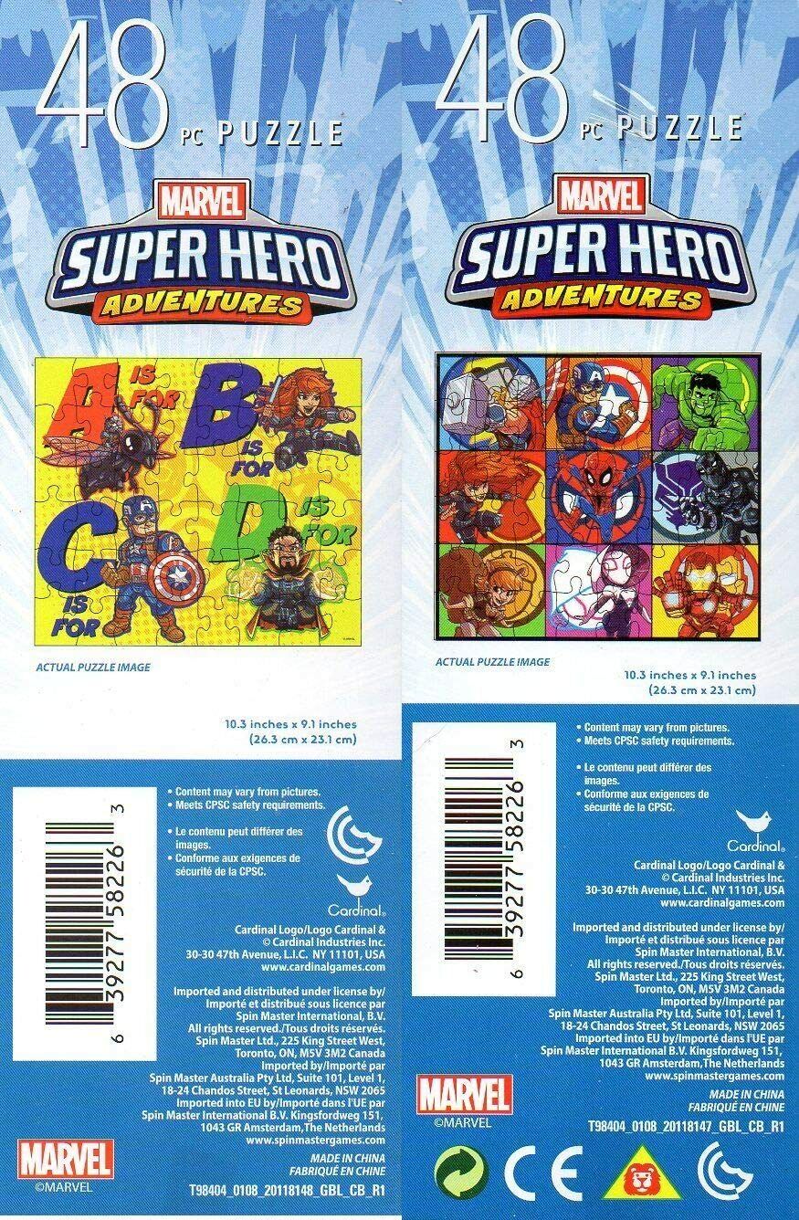 Marvel Super Hero Adventures - 48 Pieces Jigsaw Puzzle (Set of 2)