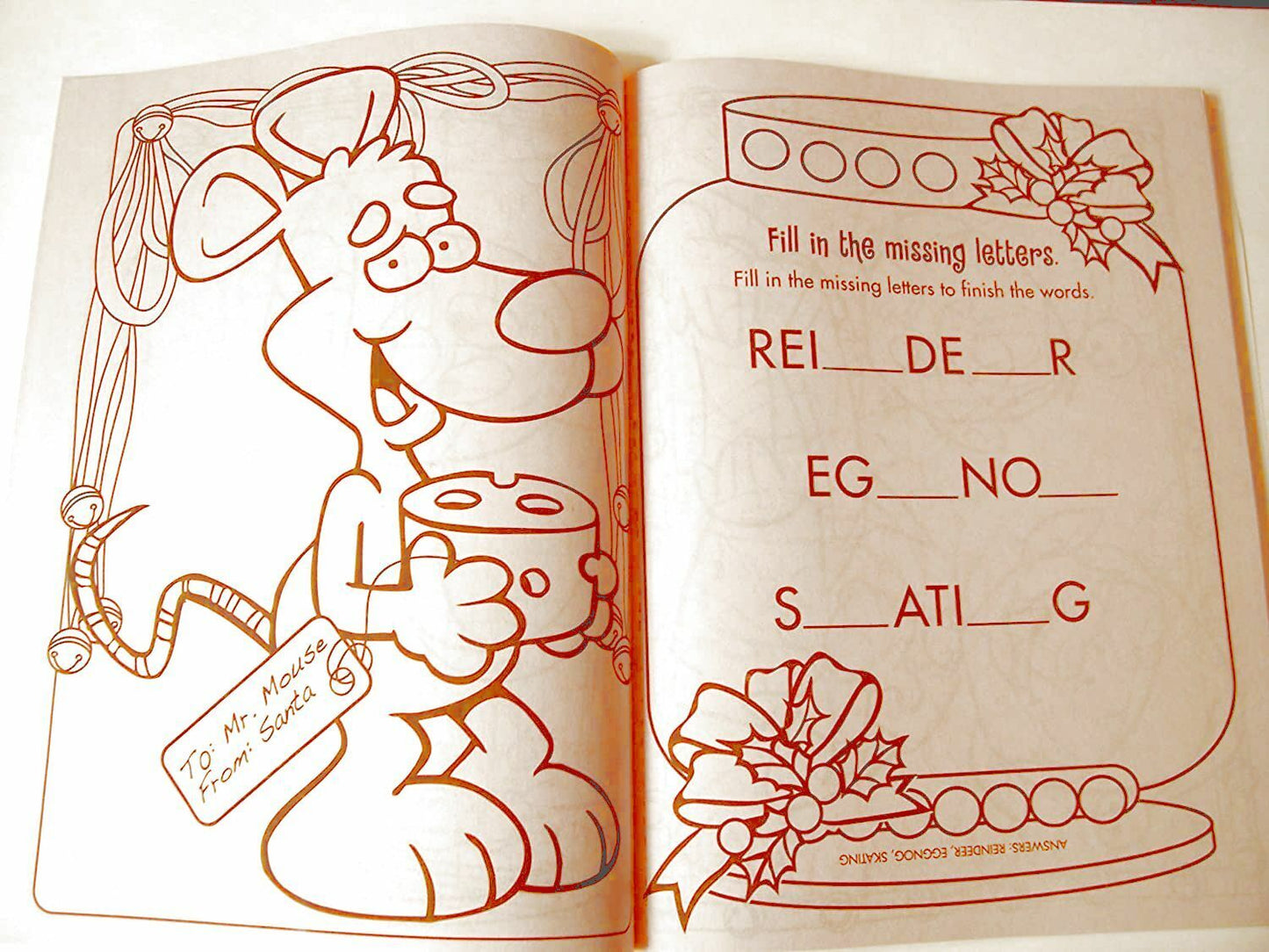 Happy Holidays 160 Page Giant Coloring and Activity Book ~ Christmas Edition