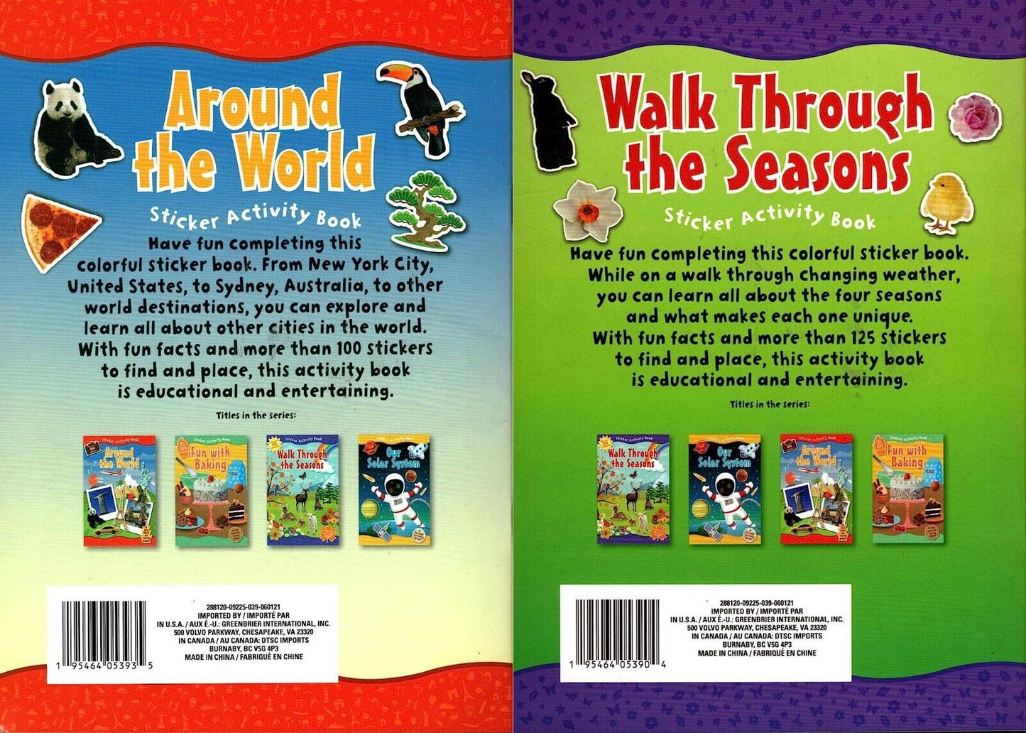 Sticker Activity Book - Walk Through The Seasons, Around The World With Stickers