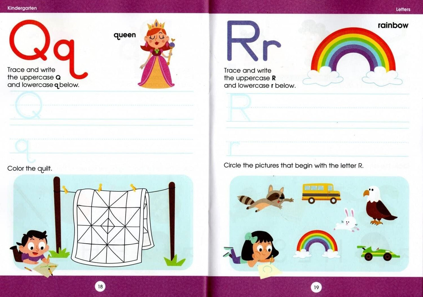 K - Kindergarten Educational Workbooks - Set of 4 Books - v10