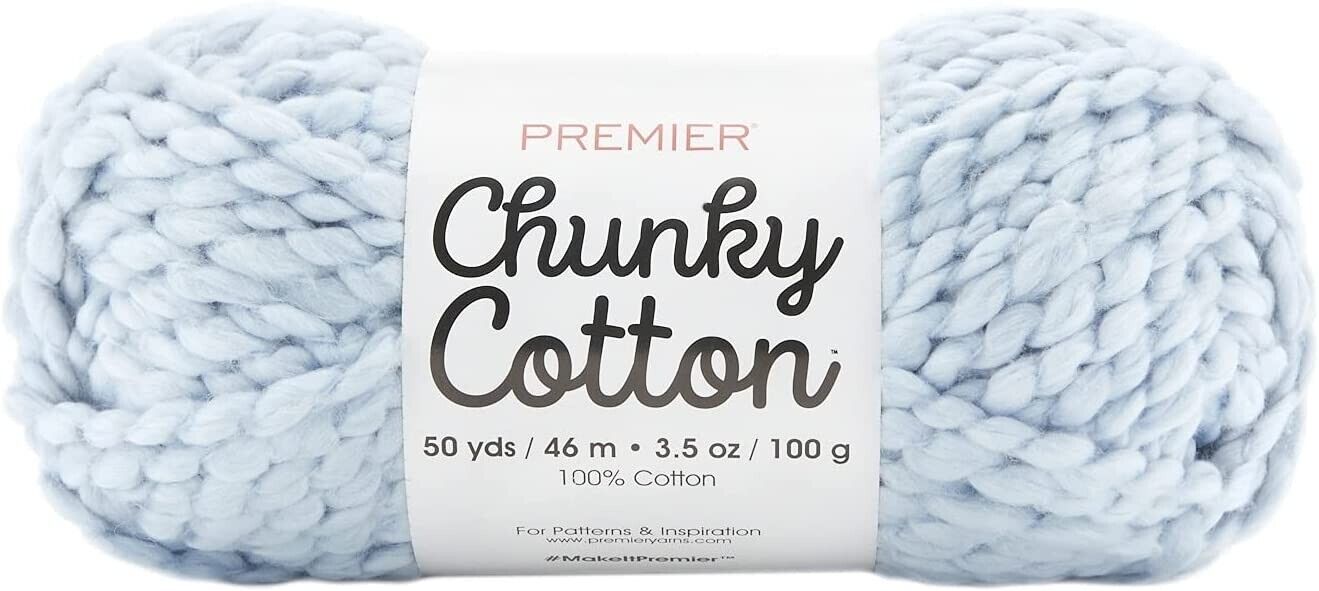 Premier Yarns Sky Blue Yarn Chunky Cotton (Set of 2 Pack)