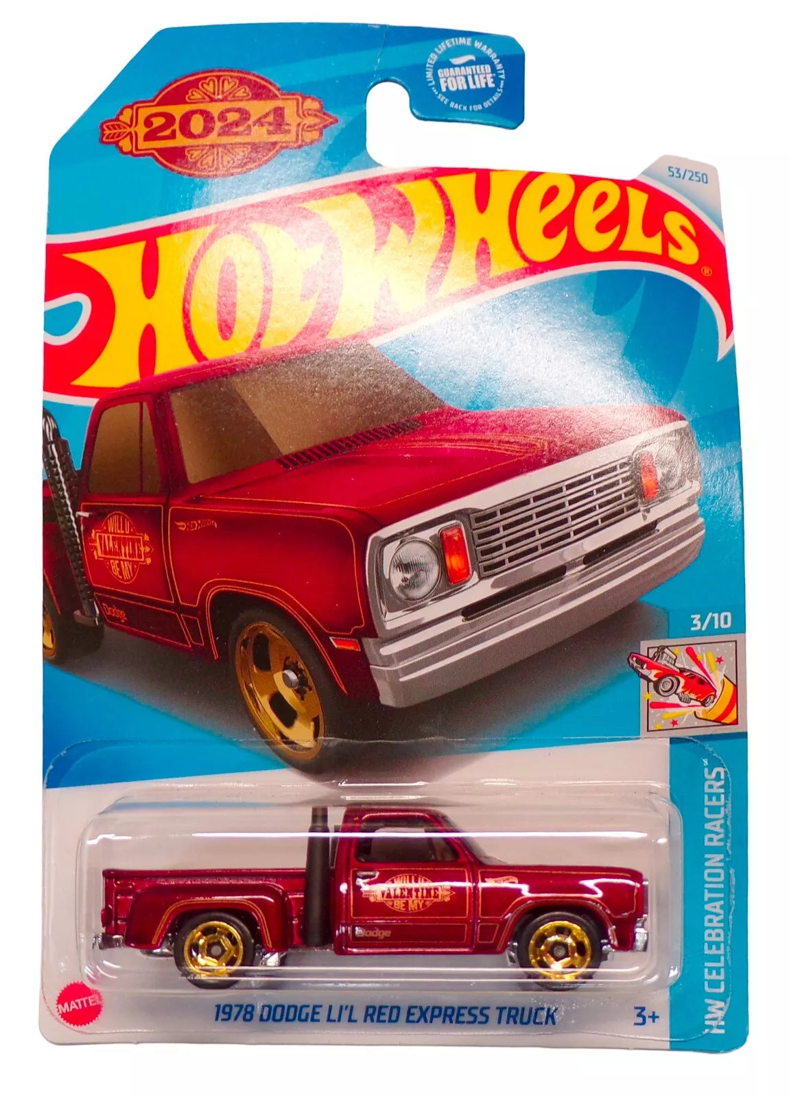 Hot Wheels 1978 Dodge LiL Red Express HW Celebration Racers Toy Truck