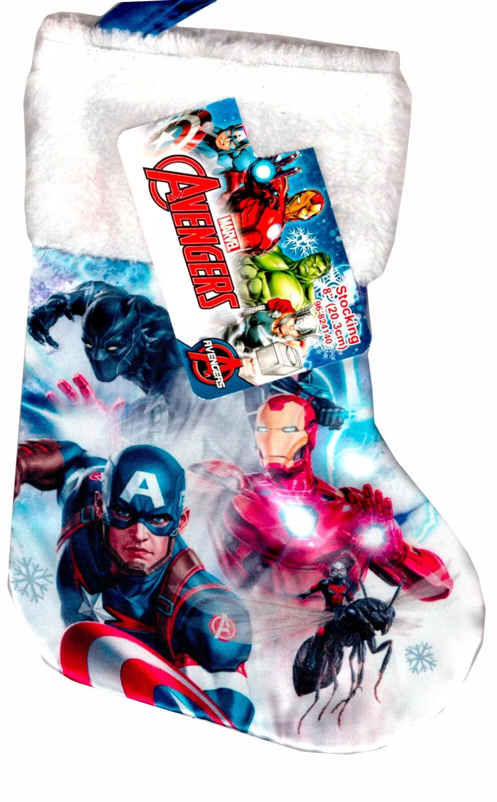 Avengers & Frozen - (Mini Size) 8" Printed Satin Christmas Stocking Plush Cuff
