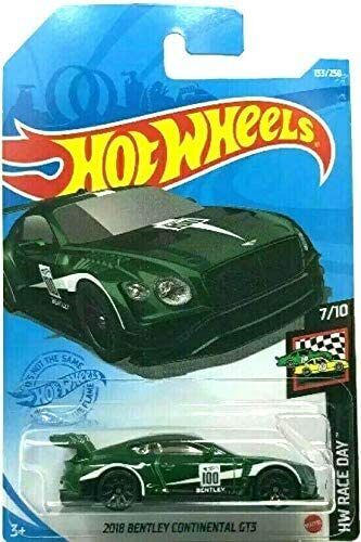 DieCast Hotwheels 2018 Bentley Continental GT3 (Forest Green) 133/250