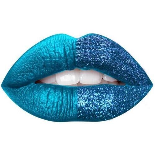 HARD CANDY GLITTERATI PRESS PLAY GLITTER REVEAL LIPSTICK TURQUOISE BLUE Set of 2