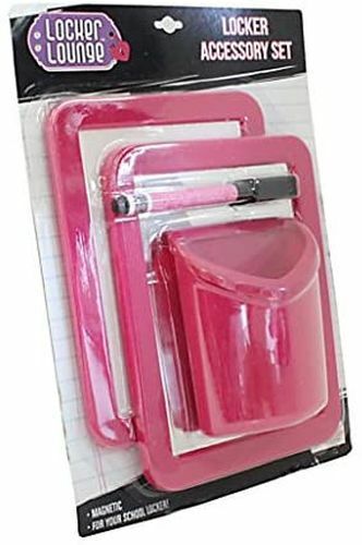 4 Piece Locker Accessory Set (PINK)