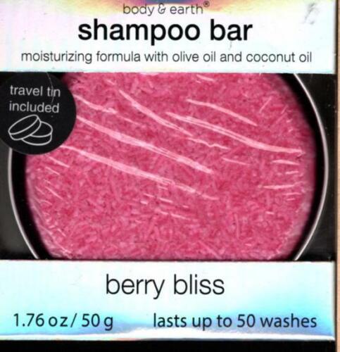 Body and Earth Shampoo Bar, Olive Oil & Coconut Oil 1.76oz (Set of 3)
