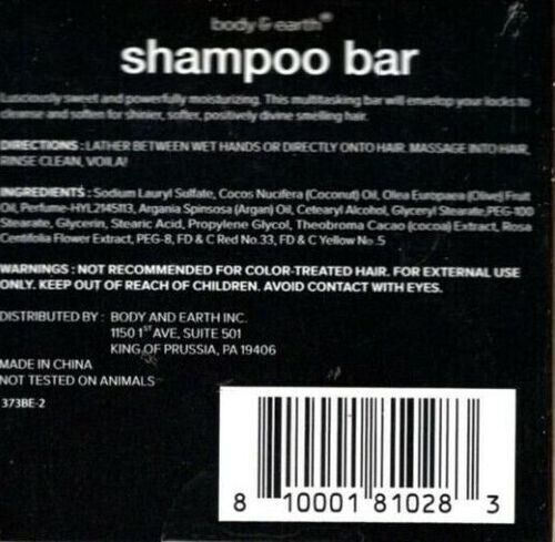 Body and Earth Shampoo Bar, Olive Oil & Coconut, Ocean Waves, Fresh Mango Set