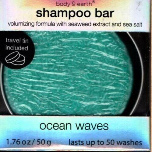 Body and Earth Shampoo Bar, Olive Oil & Coconut, Ocean Waves, Fresh Mango Set
