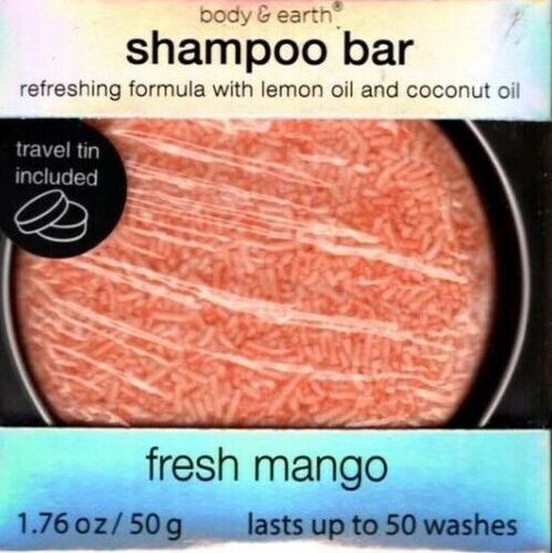 Body and Earth Shampoo Bar, Olive Oil & Coconut, Ocean Waves, Fresh Mango Set