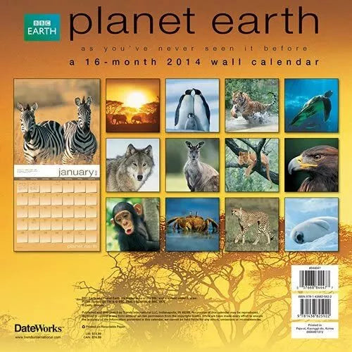 BBC Earth - Planet Earth - 2014 Calendar