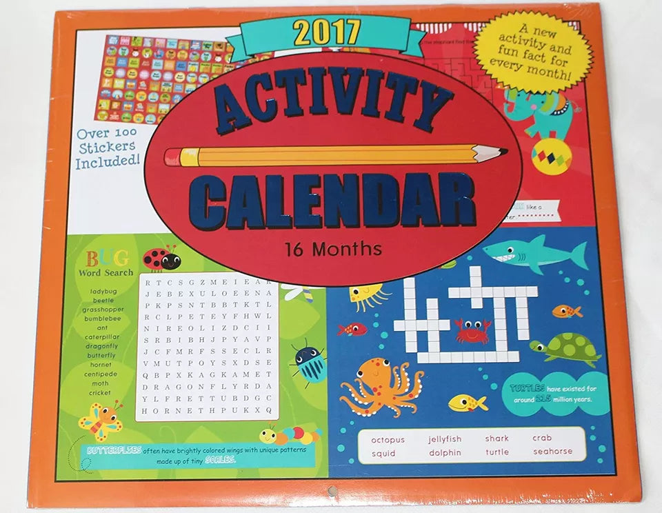 Paper Craft 2017 Kids Childrens 16 Month Calendar