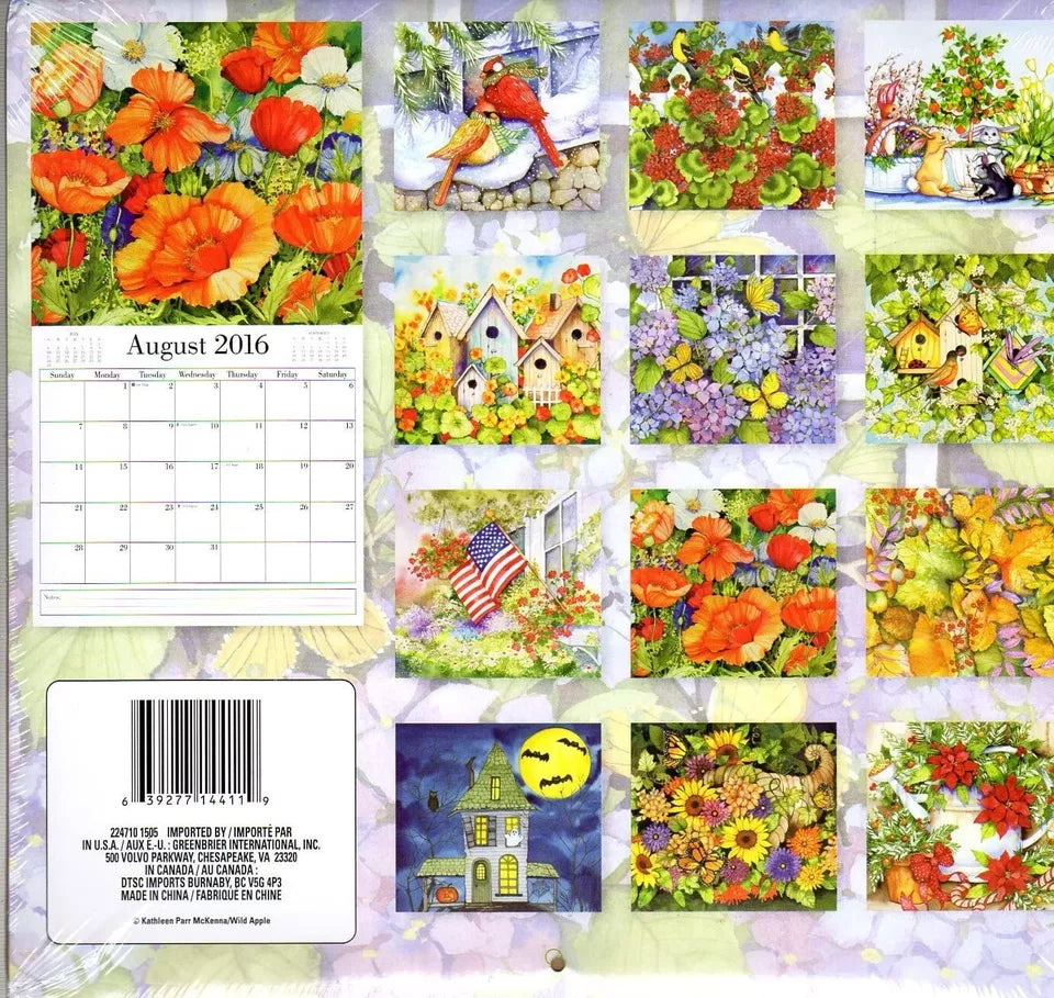 Countrry Garden 2016 12 Month Wall Calendar