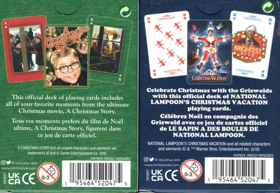 A CHRISTMAS STORY, CHRISTMAS VACATION PLAYING CARD DECKS (Set of 2)