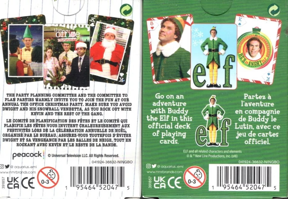 Elf, CHRISTMAS VACATION PLAYING CARD DECKS (Set of 2)