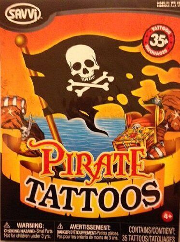 Pirate 35 Temporary Tattoos