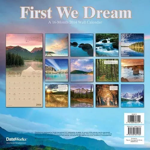 First We Dream 2014 Wall Calendar