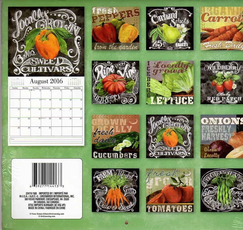 Country Kitchen - 2016 12 Month Wall Calendar
