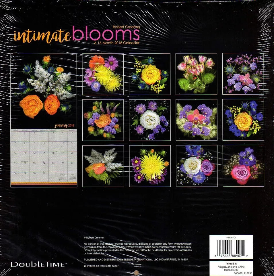 Intimate Blooms Robert Creamer - 16 Month 2018 Wall Calendar Planner Organizer