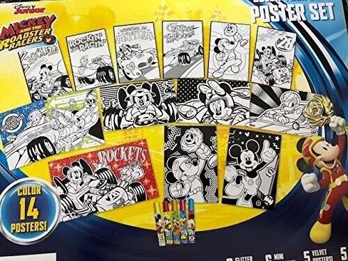 Disney Junior Mickey and the Roadster Racers Color Your Own Poster Set