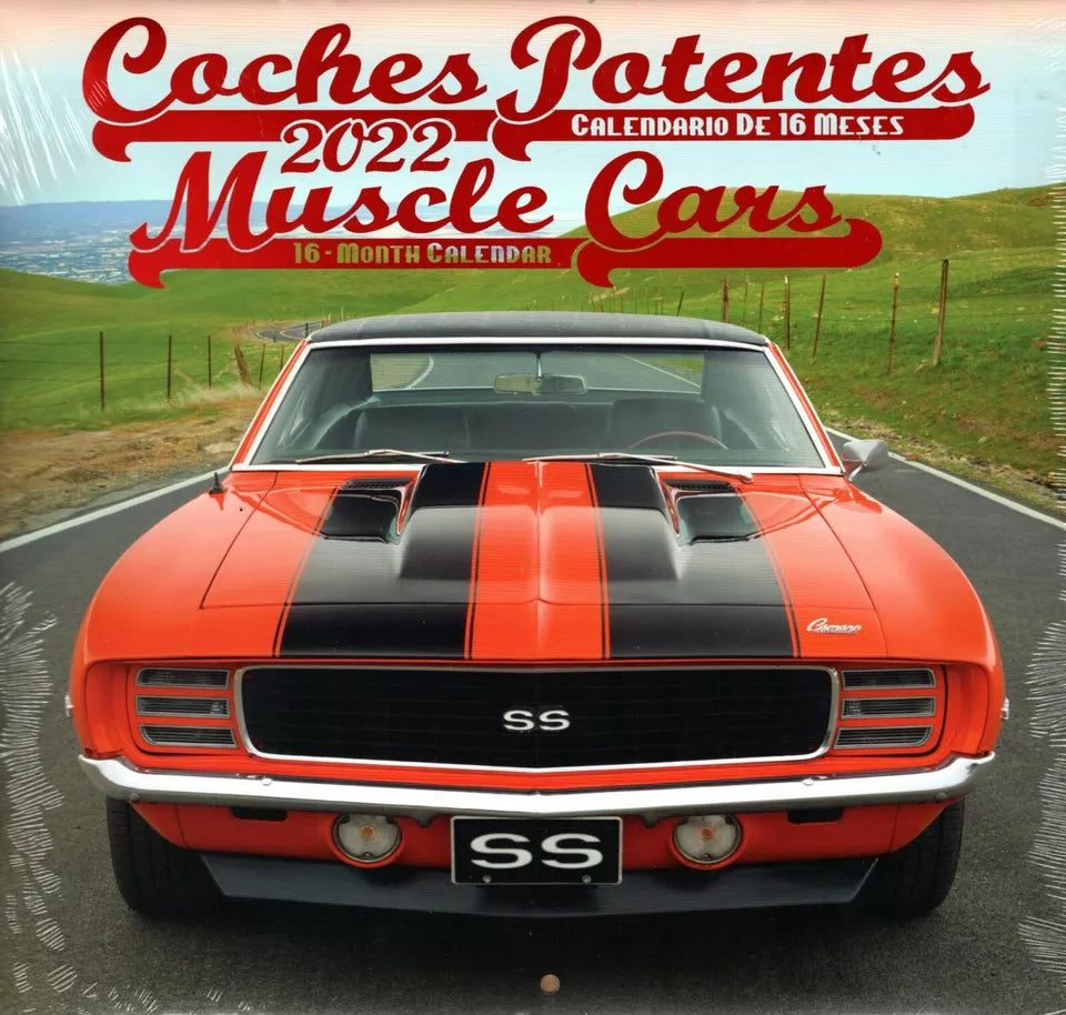 2022 16 Month Wall Calendar - Muscle Cars