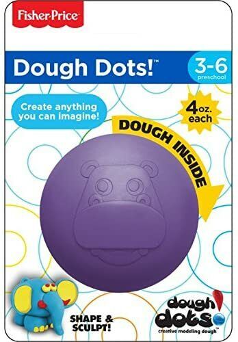 Fisher-Price P1LDDH 4 Oz Dough Dots Individual Pack, Hippo