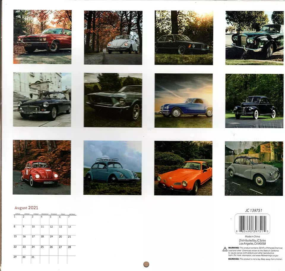 Cars - 2021 16 Month Wall Calendar