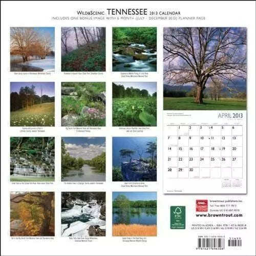 (12x12) Tennessee, Wild & Scenic - 2013 Wall Calendar