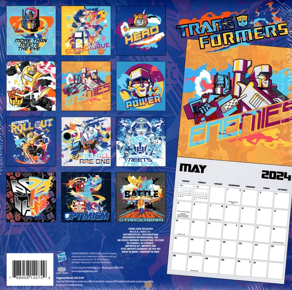 Transformers Autobots - 16 Month 2024 Wall Calendar