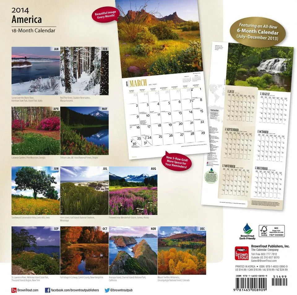(12x12) America - 2014 Calendar