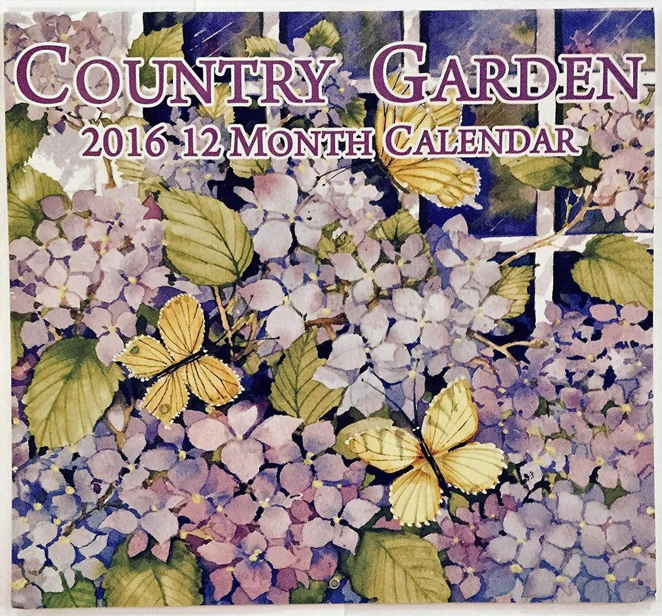 Country Garden 2016 12 Month Wall Calendar 12in x 11in