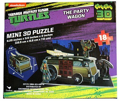 Teenage Mutant Ninja Turtles The Party Wagon Mini 3D Puzzle 18 Piece