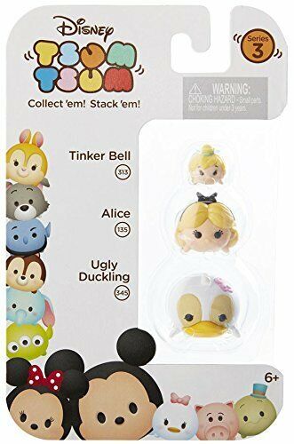 Disney Tsum Tsum Series 3 Tinker Bell, Alice & Ugly Duckling 1" Minifigure 3-Pac