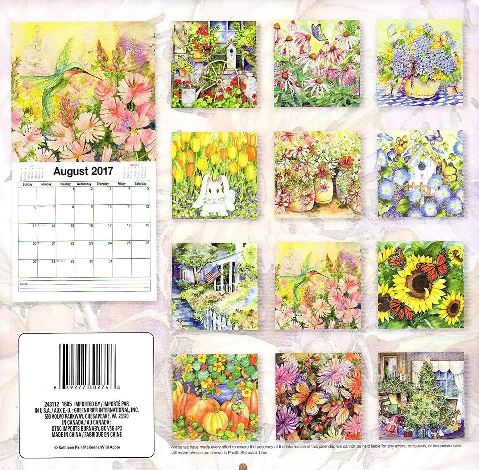 Nature's Garden - 2017 Wall Calendar