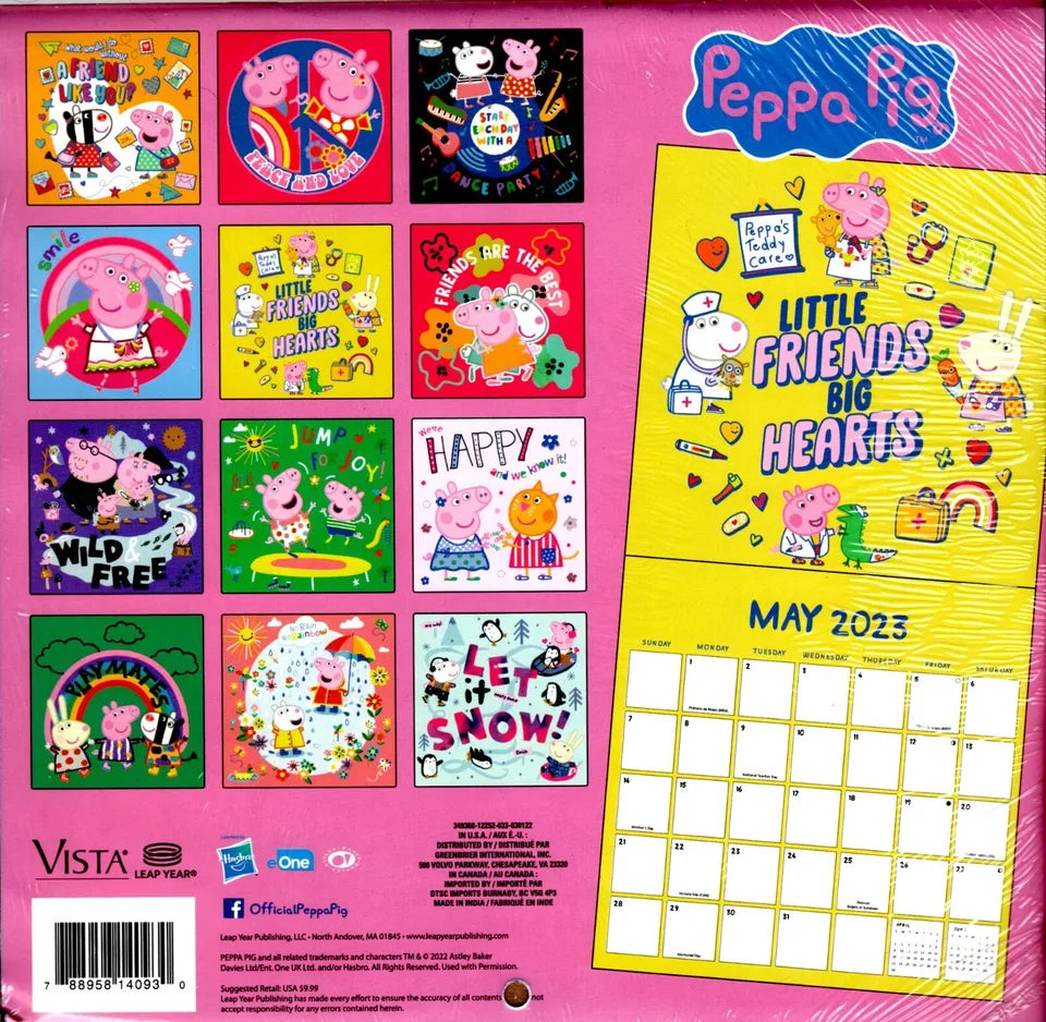 Peppa Pig - 16 Month 2023 Wall Calendar
