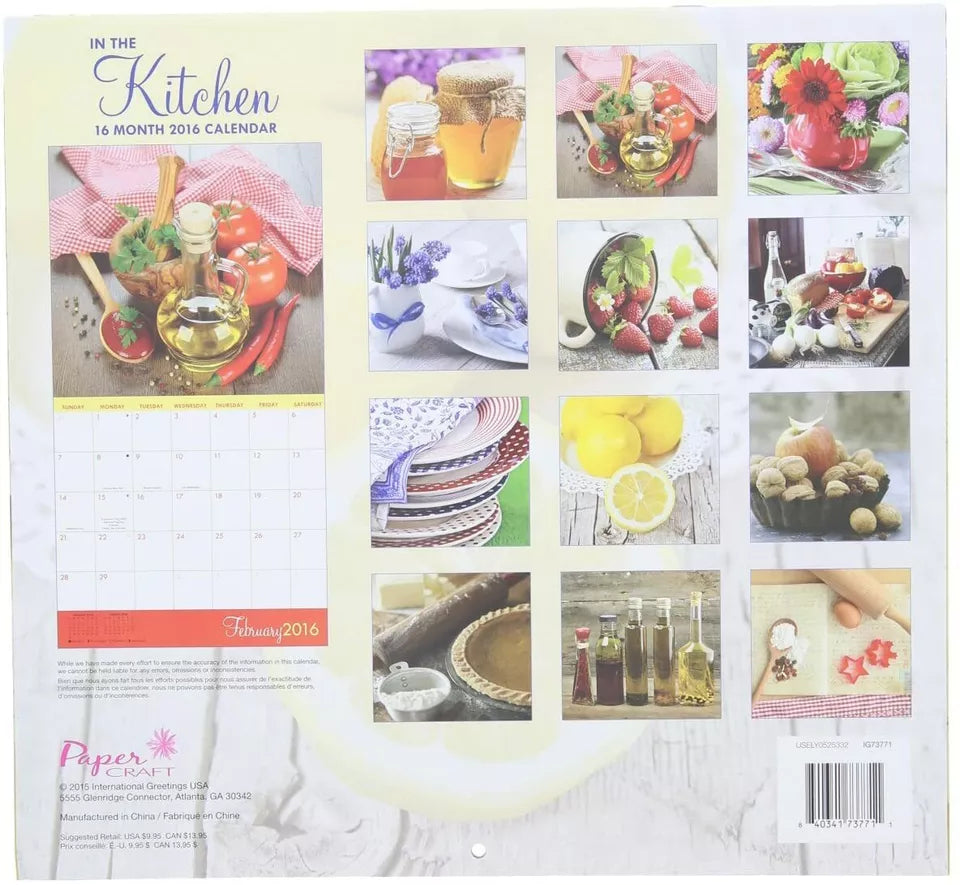 2016 in the Kitchen 16 Month Wall Calendar