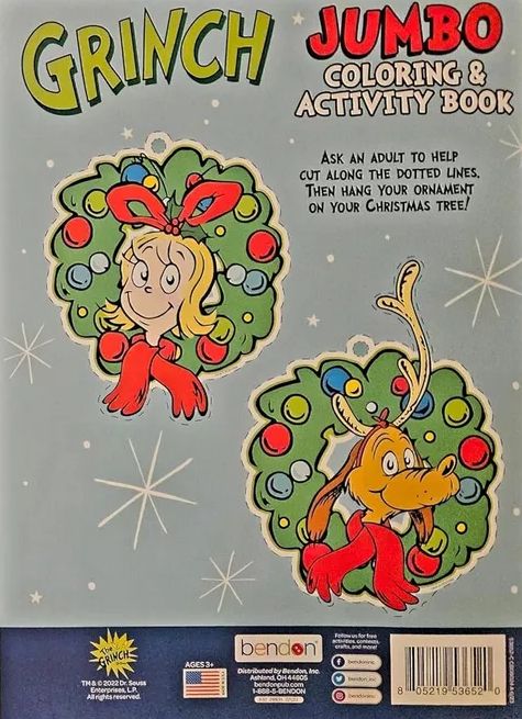 Grinch Holiday Christmas Coloring & Activity Book v7