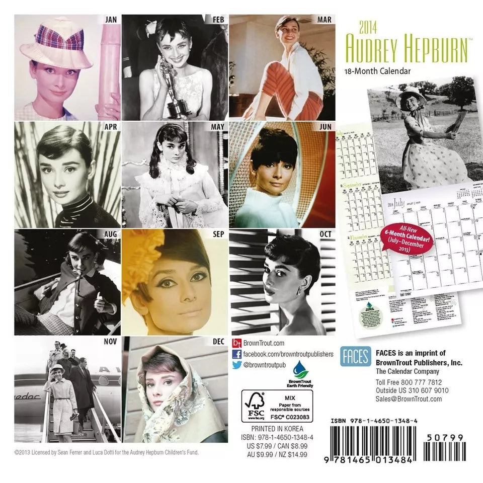 Audrey Hepburn - 2014 Mini Calendar