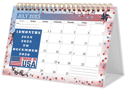 2025-2026 18 Months Standing Flip Desk Calendar Desktop Planner 08