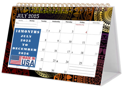 2025-2026 18 Months Standing Flip Desk Calendar Desktop Planner 016