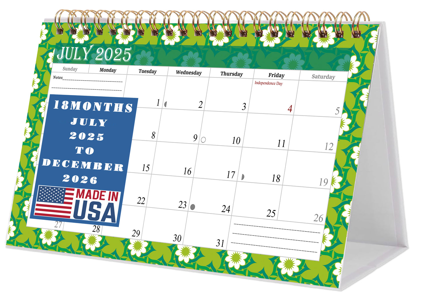 2025-2026 18 Months Standing Flip Desk Calendar Desktop Planner 06